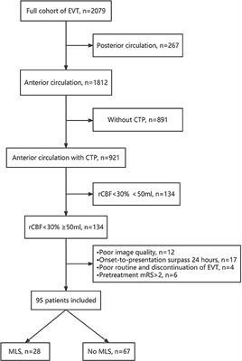 Association of baseline core volume and early midline shift in acute stroke patients with a large ischaemic core